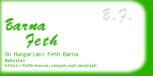 barna feth business card